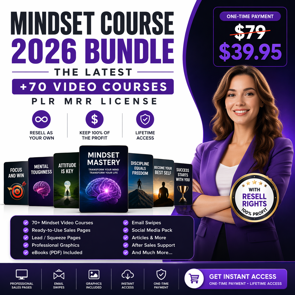 🚀 Ultimate Digital Business Bundle – 570+ PLR eBooks + 70+ Video Courses