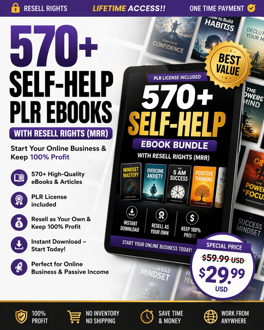 570+ Self-Help PLR eBooks