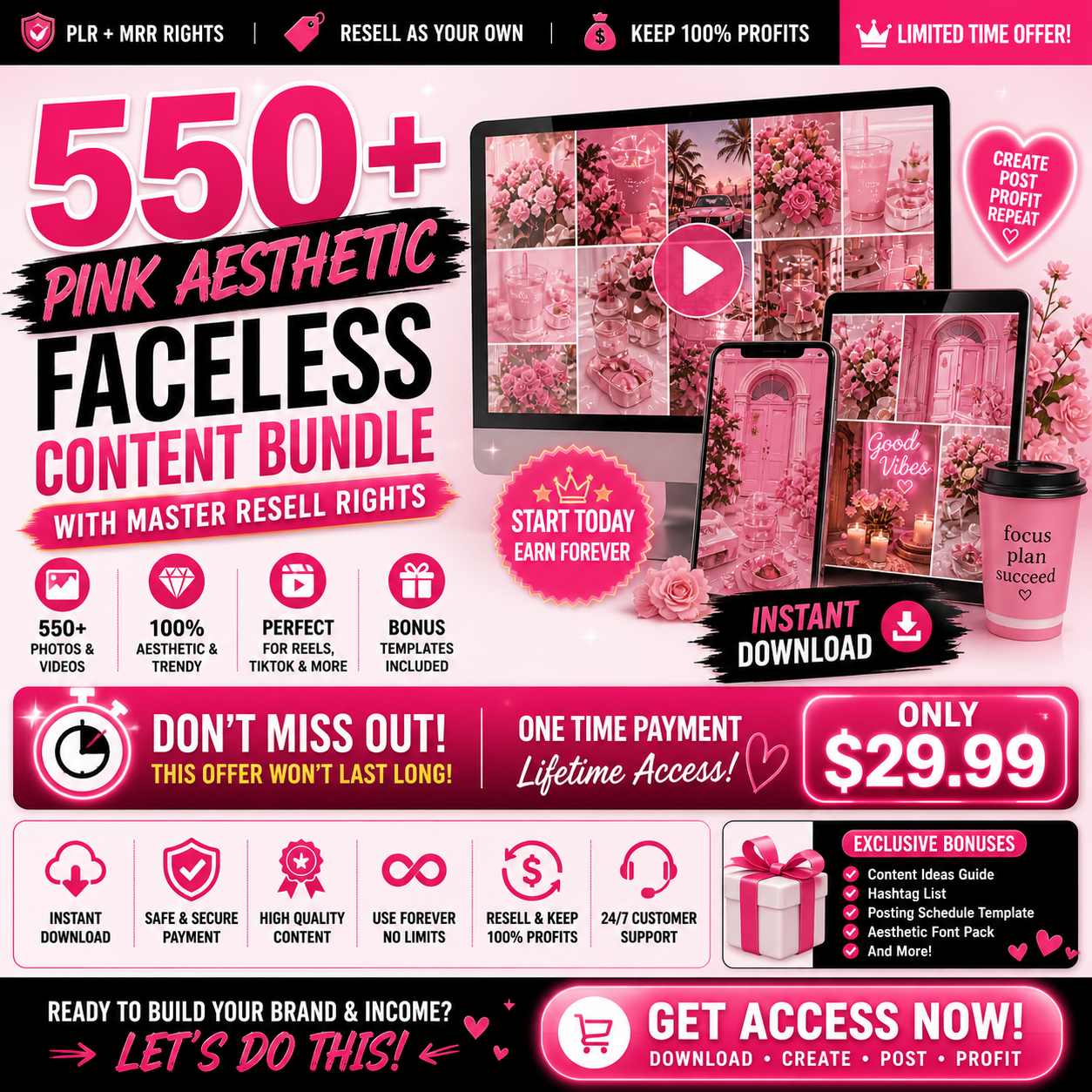 550+ Faceless Content Bundle