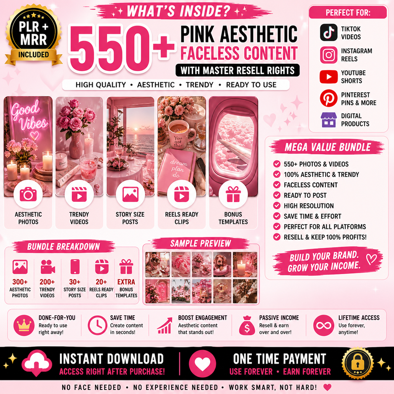 550+ Faceless Content Bundle